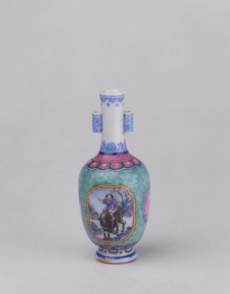 图片[2]-Enamel colored open light double halberd vial-China Archive